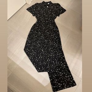 Anthropologie Ett:twa Bird Print Jumpsuit